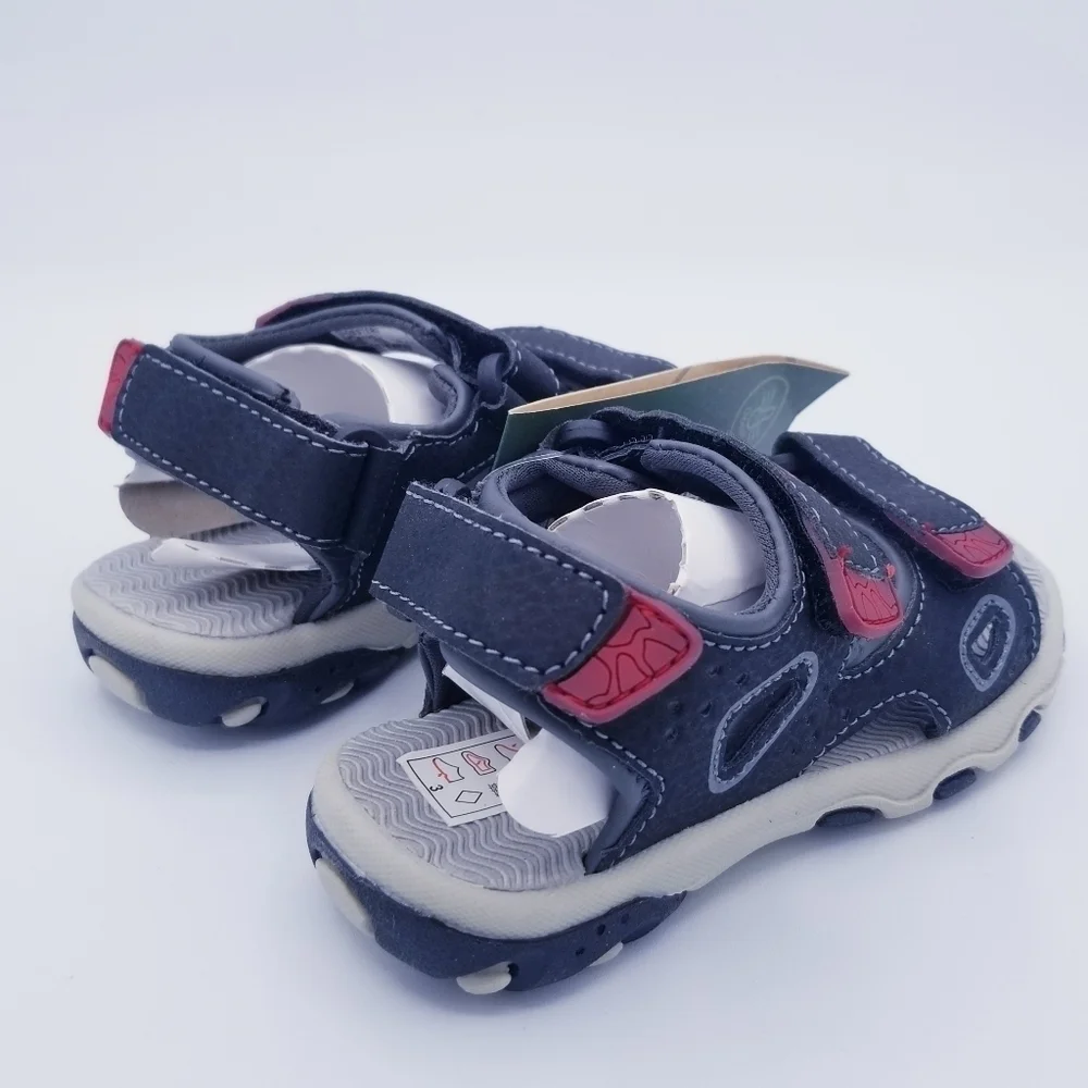 Kamik Lobster2 Black & Red Toddler Sandals size 7 NWT